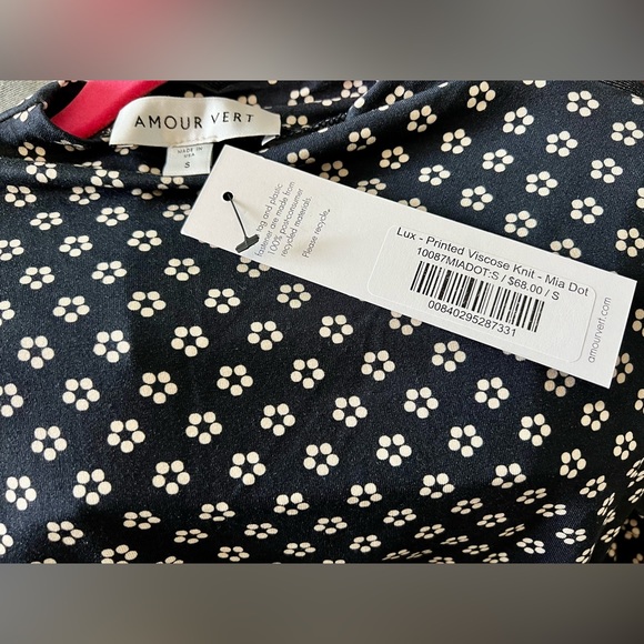 NWT Amour Vert Lux Viscose Knit Turtleneck. Size S. Color - Mia Dot - Picture 7 of 9